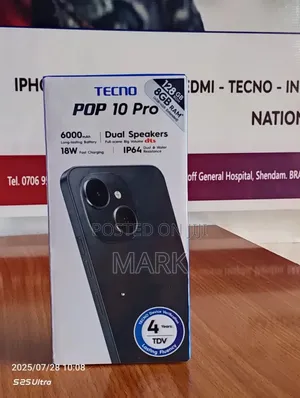 New Tecno Pop 10 Pro 128 GB Black