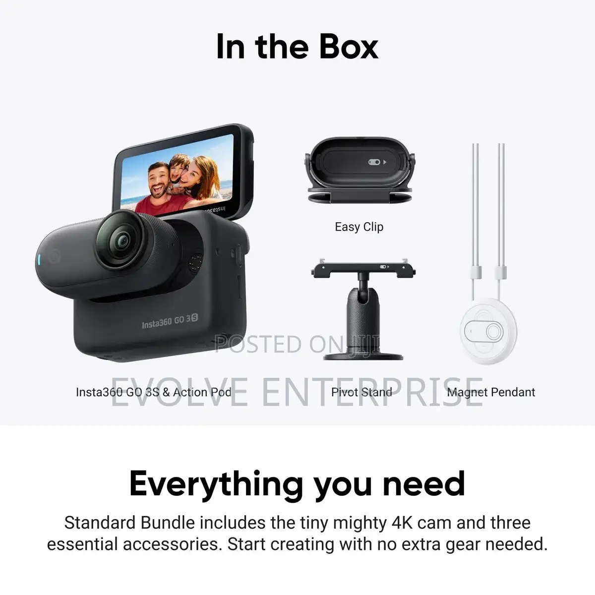 Insta360 Go 3s - 128 Gb Black Tiny Portable Vlogging Camera