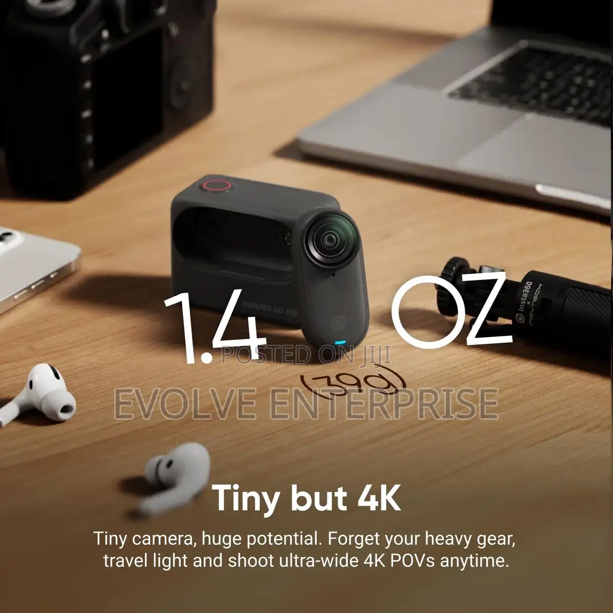 Insta360 Go 3s - 128 Gb Black Tiny Portable Vlogging Camera