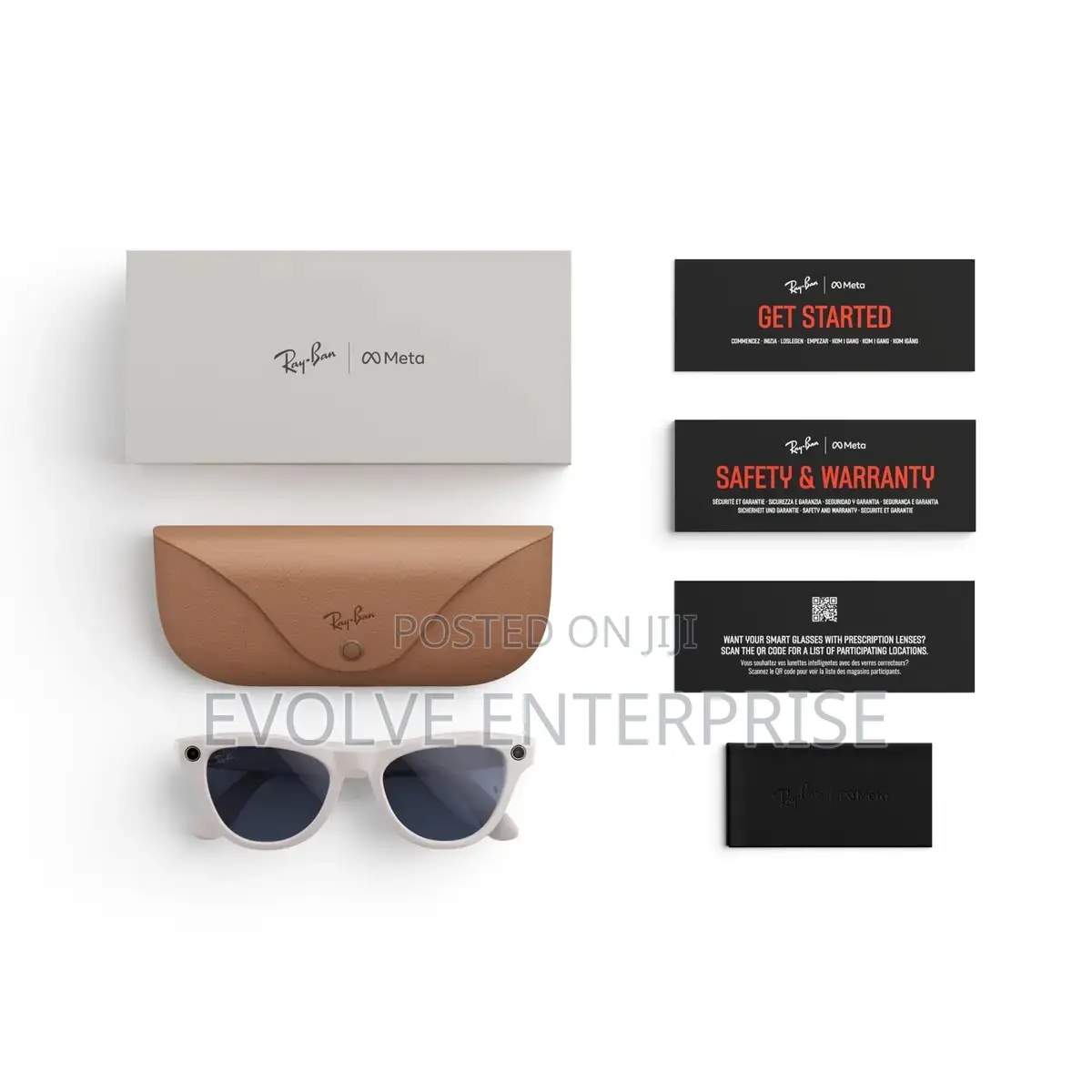 Ray-Ban Meta (Gen 1), Skyler, Shiny Chalky Grey Smart Ai Glasses