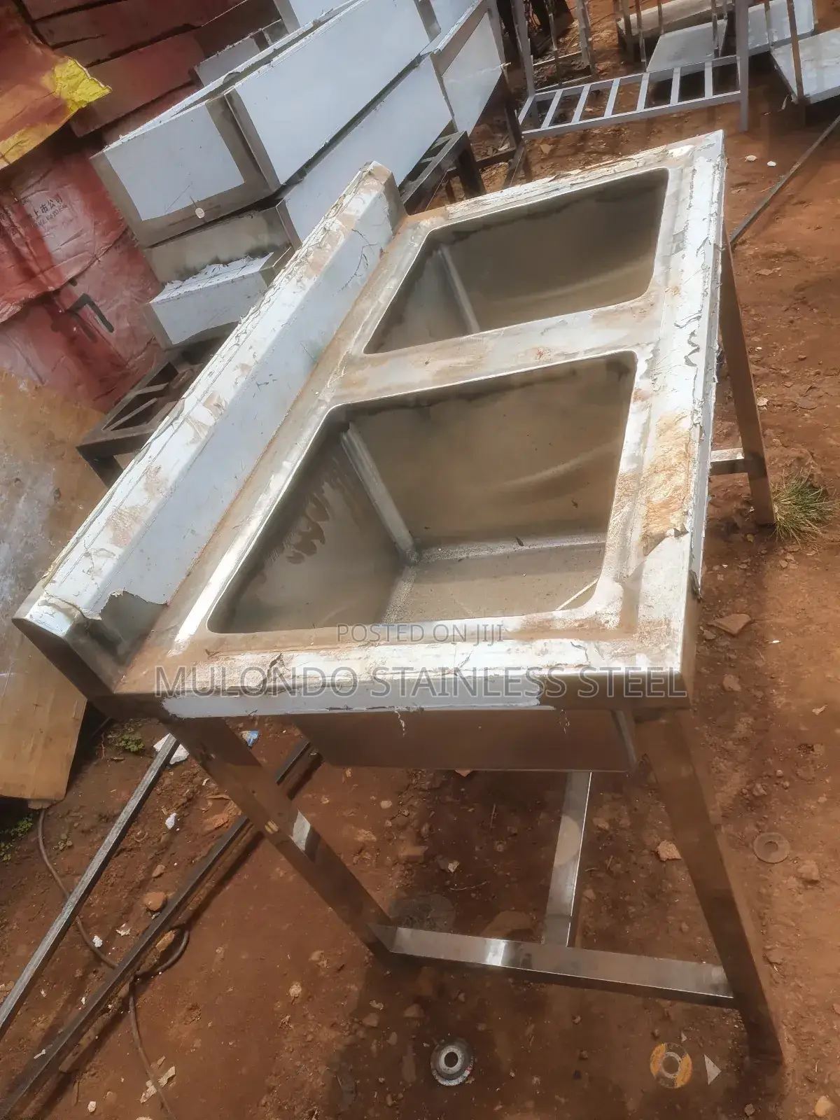 Commercial Stainless Steel Sink Dable Bowls