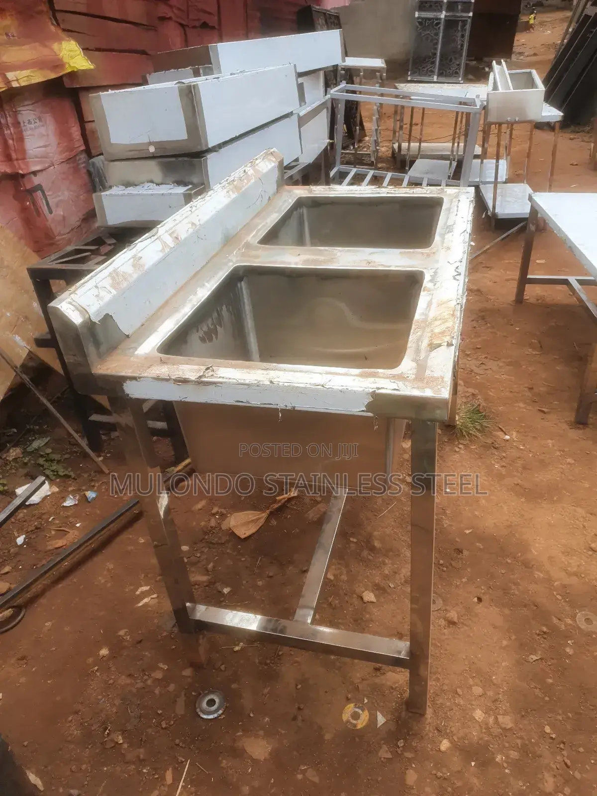 Commercial Stainless Steel Sink Dable Bowls