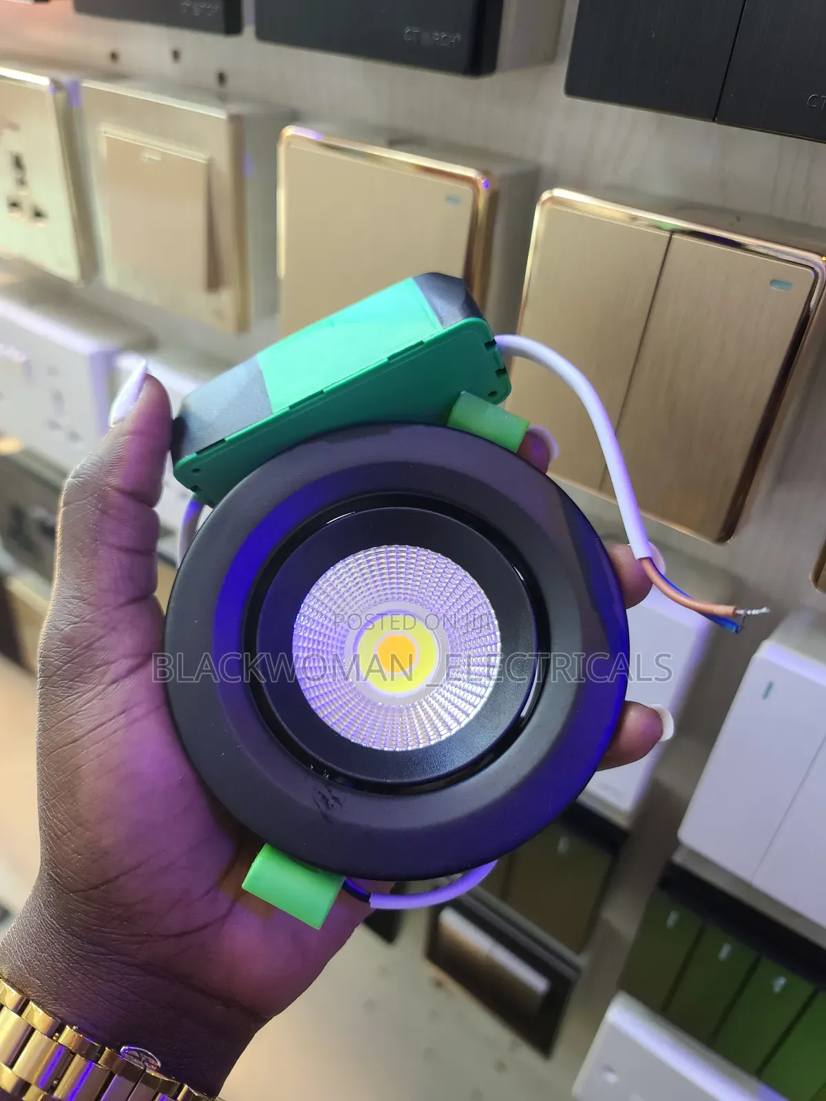 7w Black Spotlights 3n1 Changing White, Warm, Warmwhite