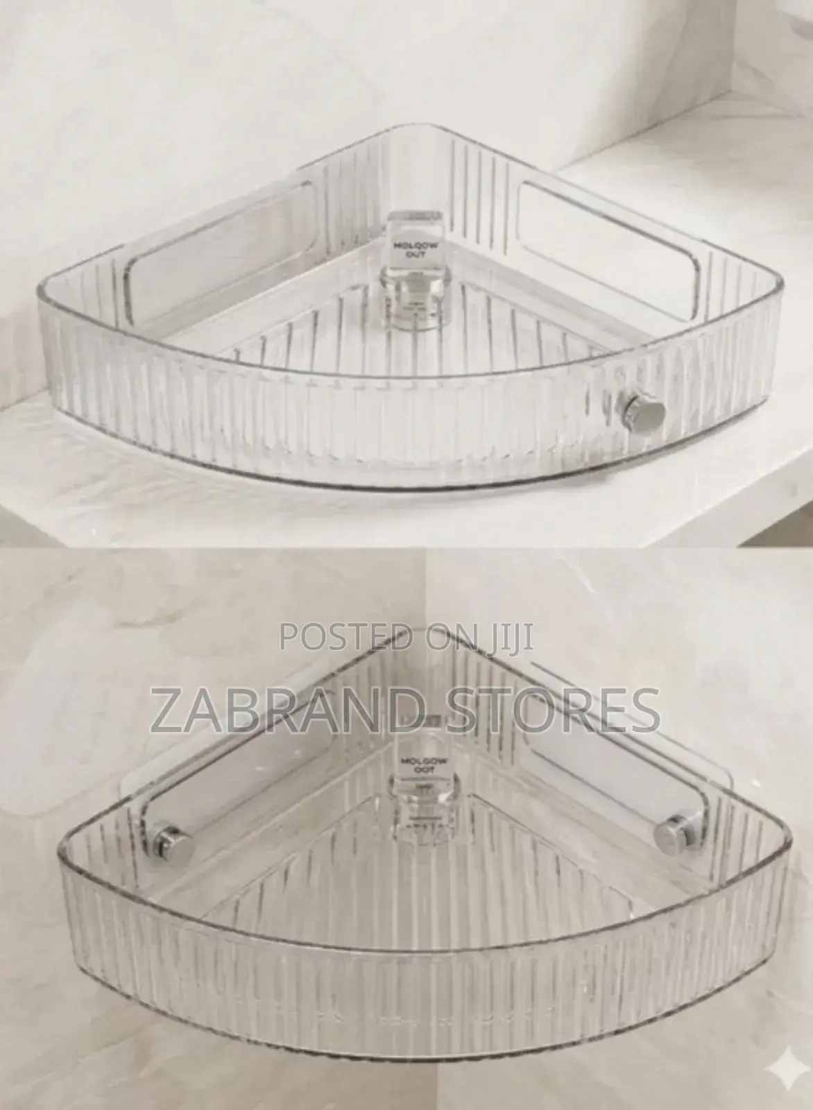 Mordony Transparent Corner Shelf Set 2 PCS