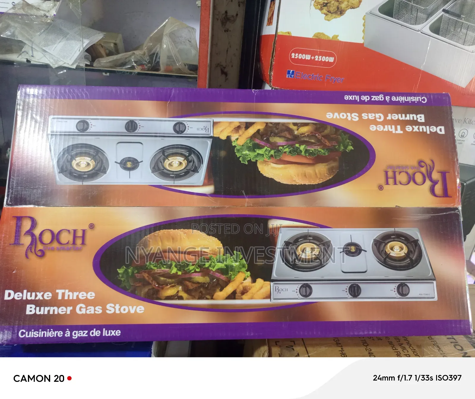 Roch Gas Stove. 3 Burner Stove