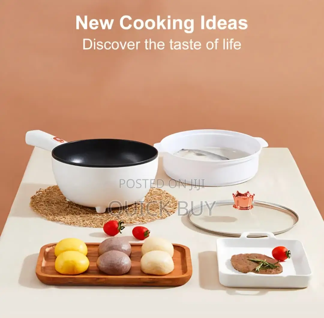 4l Multifunctional Electric Wok 2-in-1 Non-Stick Electric Frying Pan