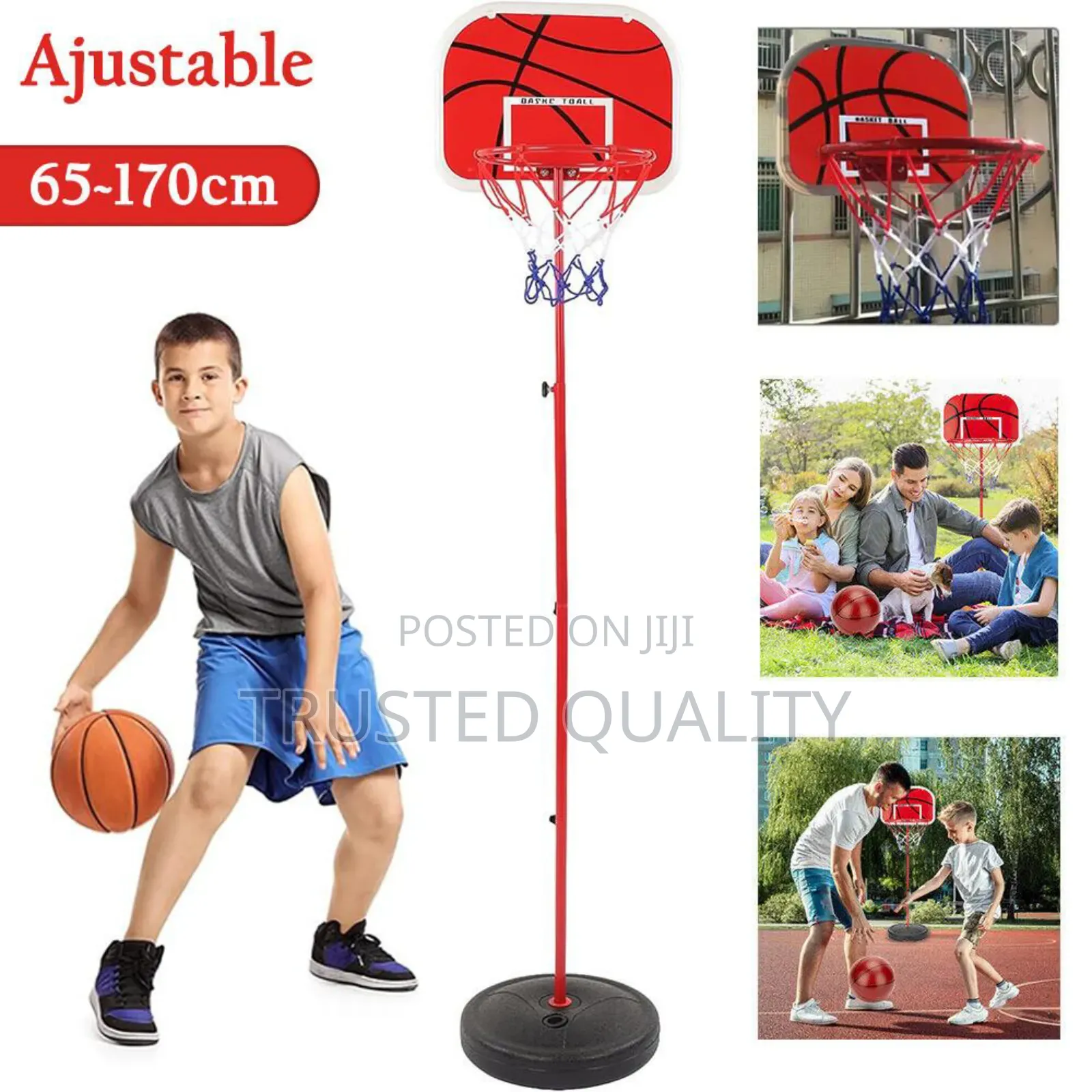 Adjustable Kids Basketball Hoop