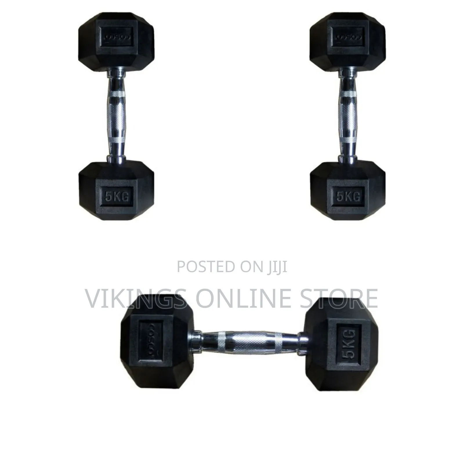 5kg Hex Exercise Dumbell- Black