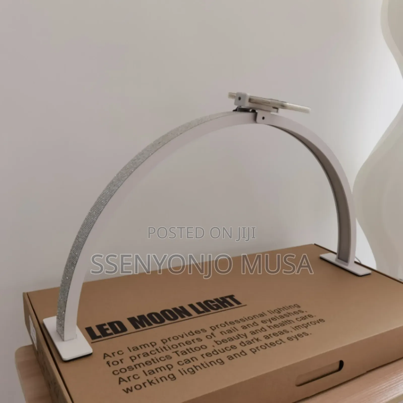Half Moon Led Nail Desk Lamp – Adjustable Brightness, 3 Color Modes.