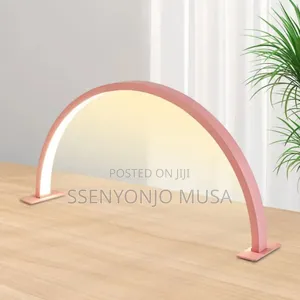 Half Moon Led Nail Desk Lamp – Adjustable Brightness, 3 Color Modes.