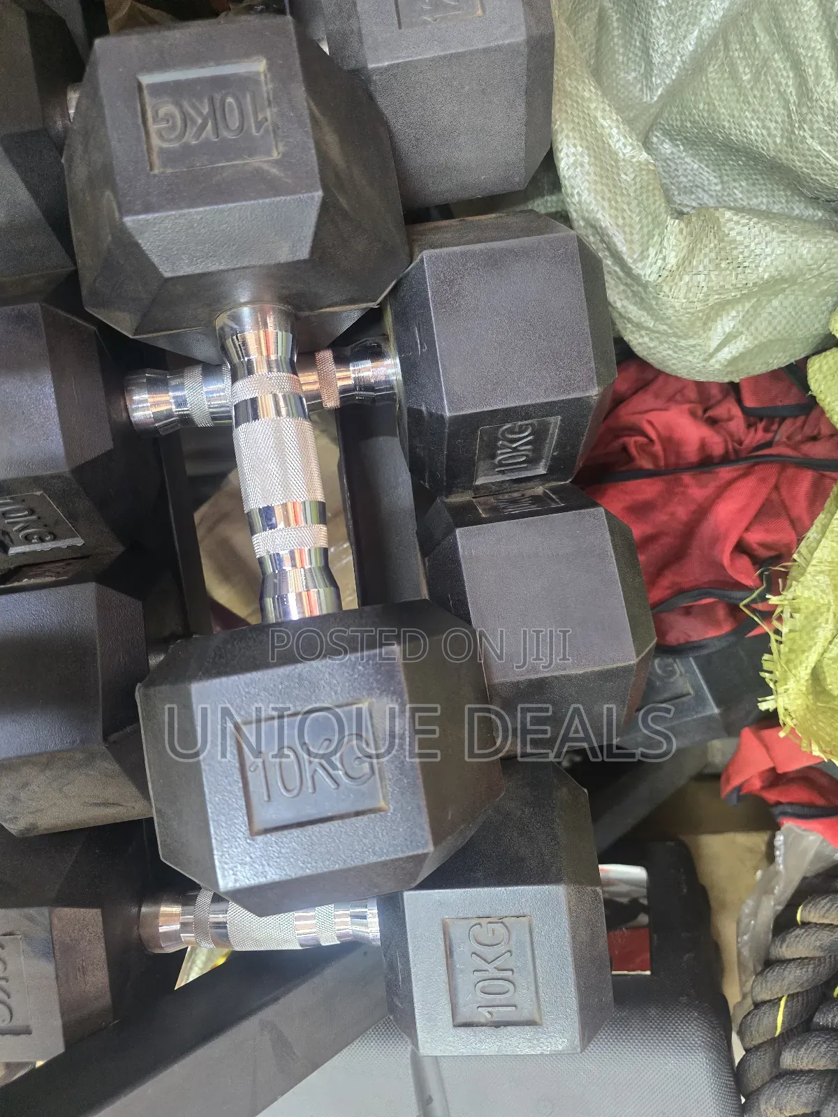 10kg Pair Hex Dumbells