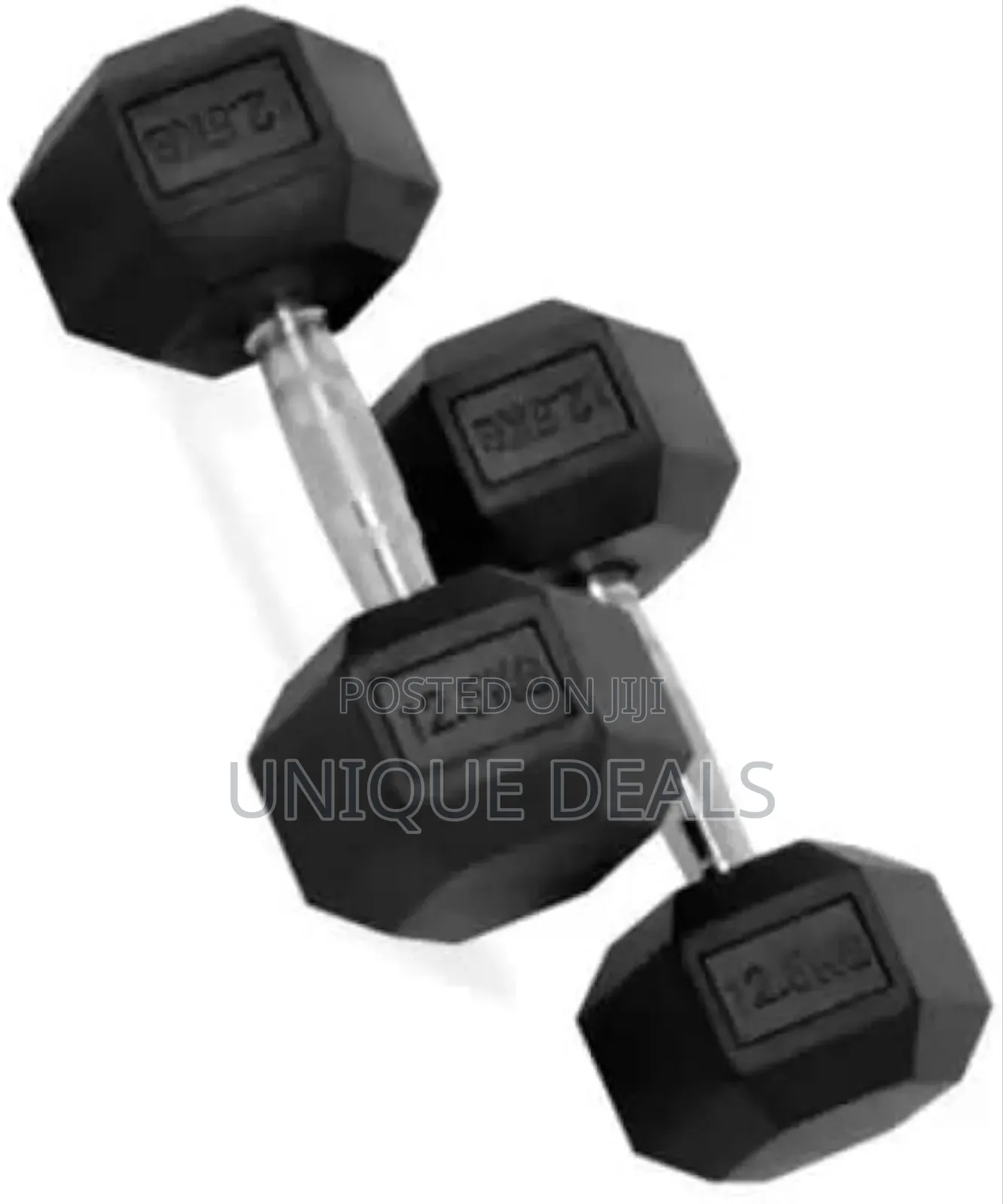 Body Maxx Rubber Hex Dumbells 12.5 Kg X 1 Pair