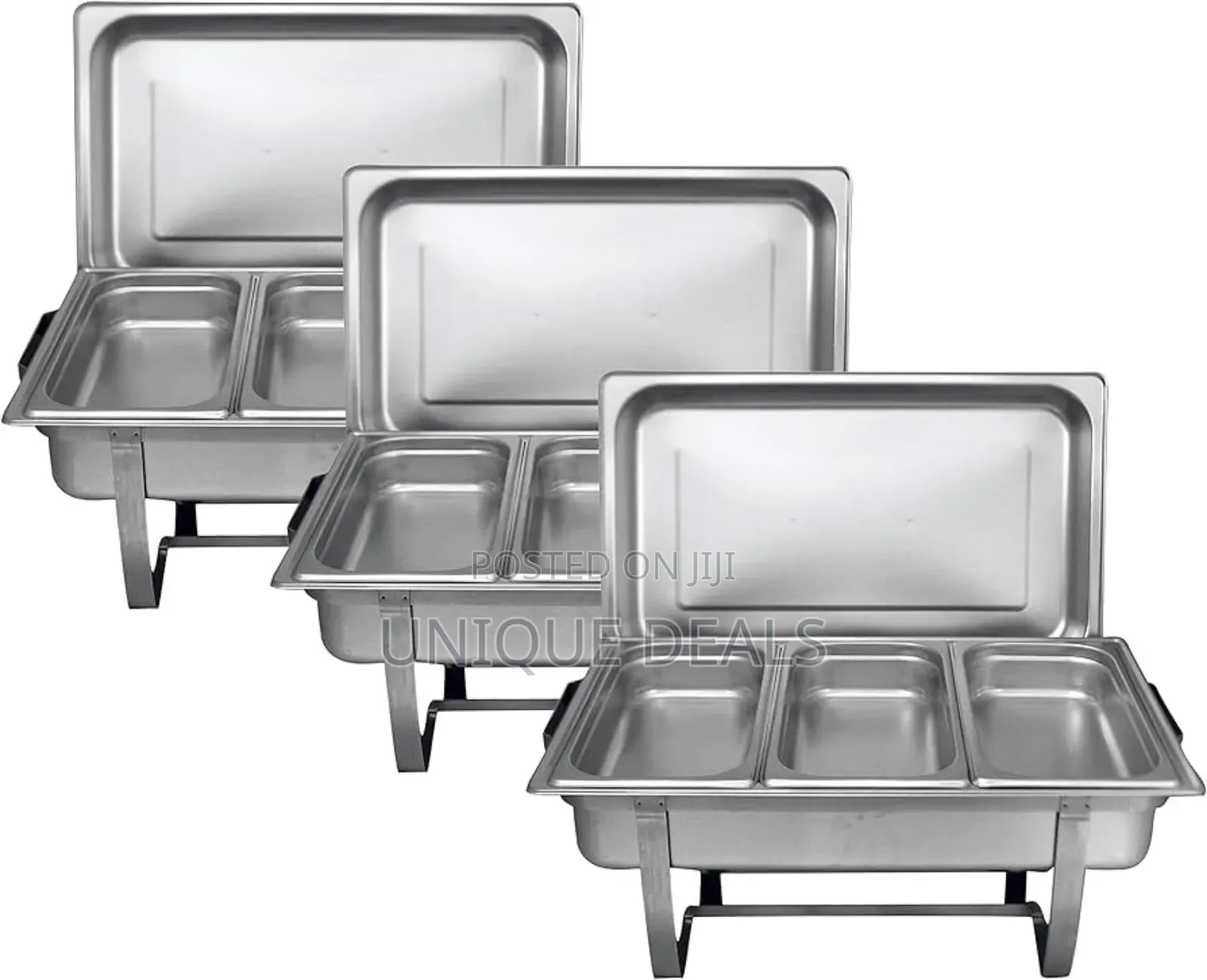 3 Partition Chafing Dish Buffet - Chaffing Dishes Stainless Steel