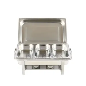 3 Partition Chafing Dish Buffet - Chaffing Dishes Stainless Steel