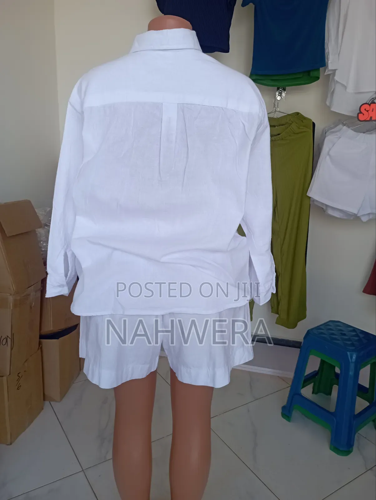 2 Piece Linen Shirt and Shorts