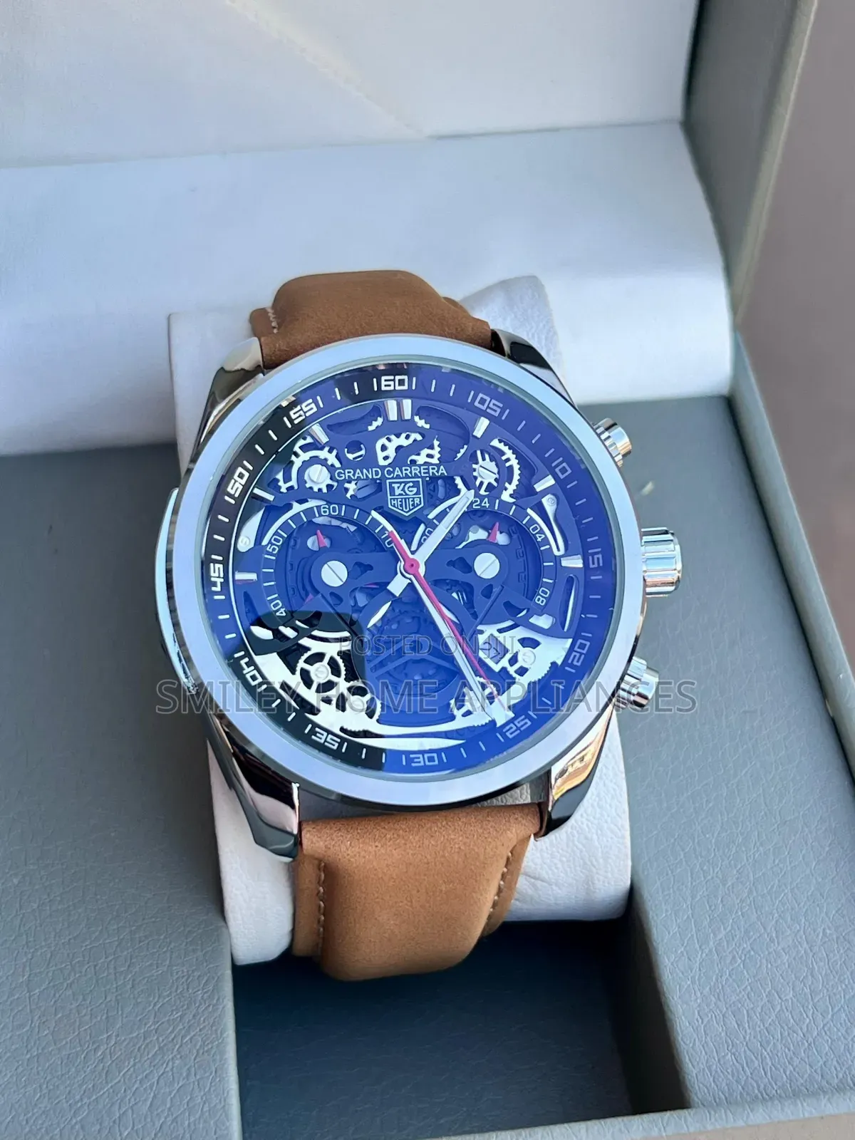 Men's Leather Strapped Carrera Original Time Piece at Discount