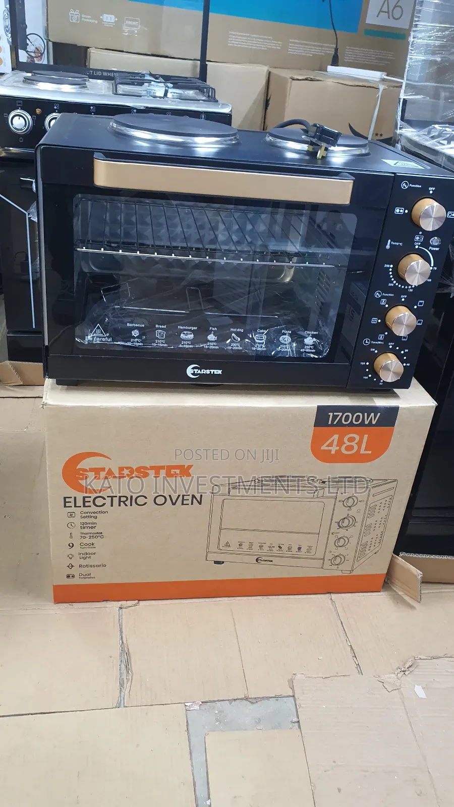 Starstek 48l Electric Oven With Dual Hotplate and Rotisserie