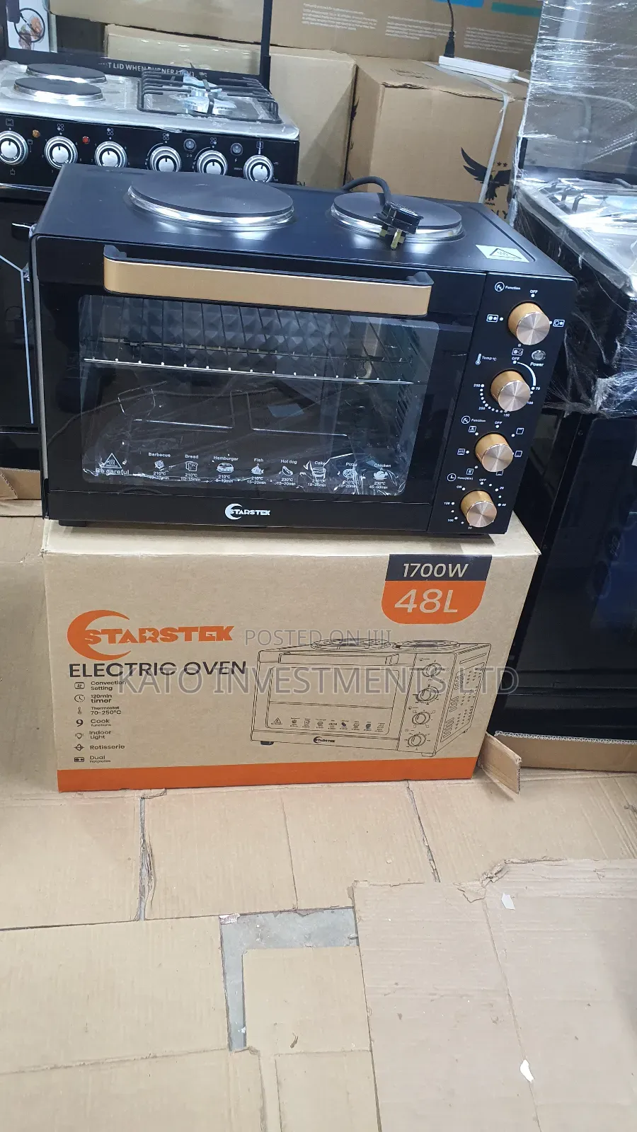 Starstek 48l Electric Oven With Dual Hotplate and Rotisserie