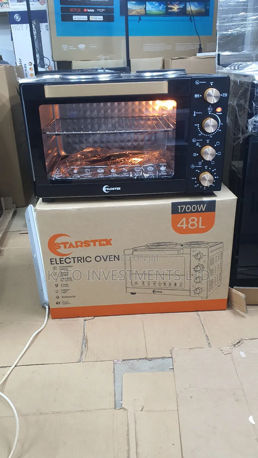 Starstek 48l Electric Oven With Dual Hotplate and Rotisserie