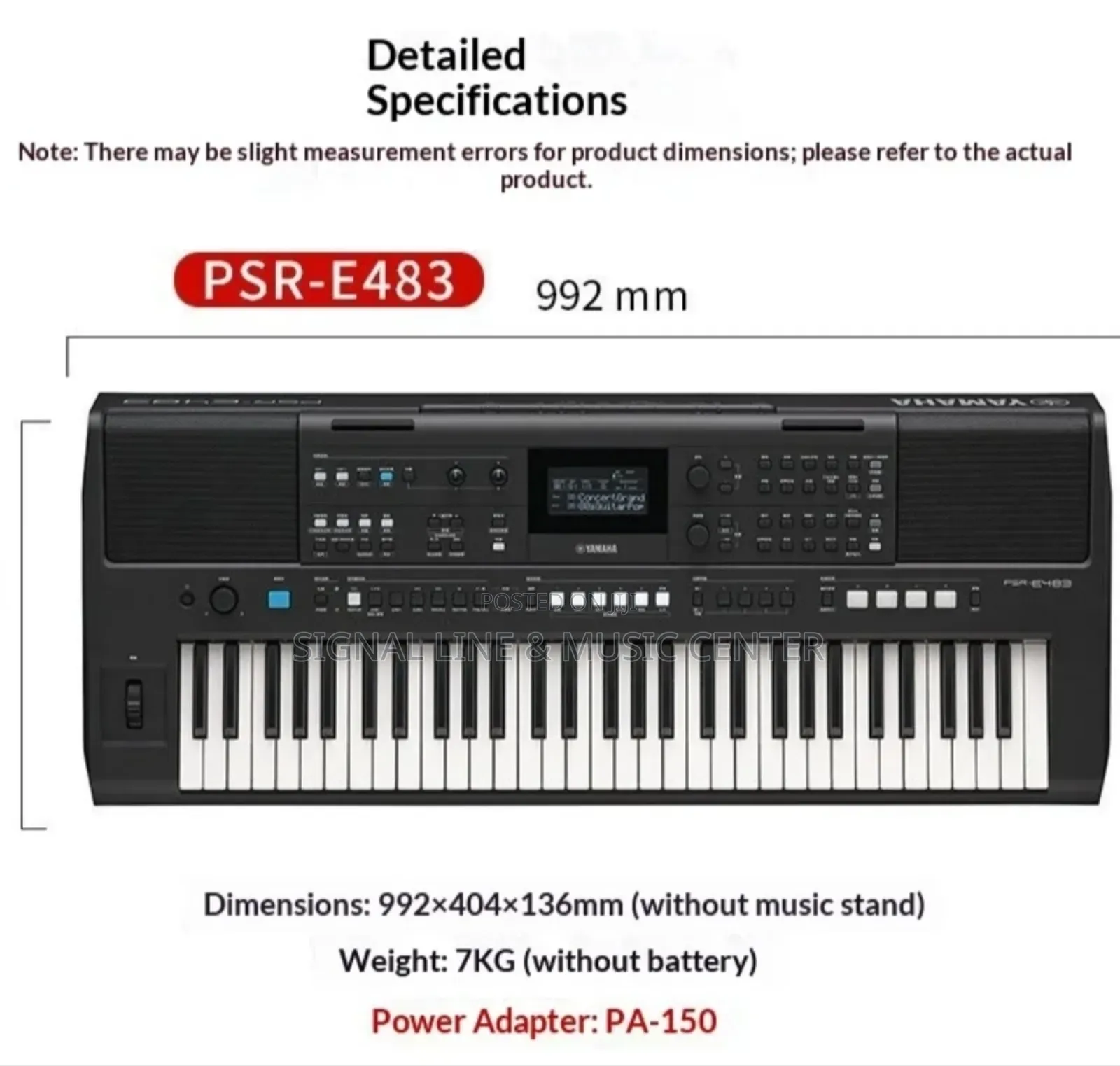 Yamaha Keyboard PSR E483