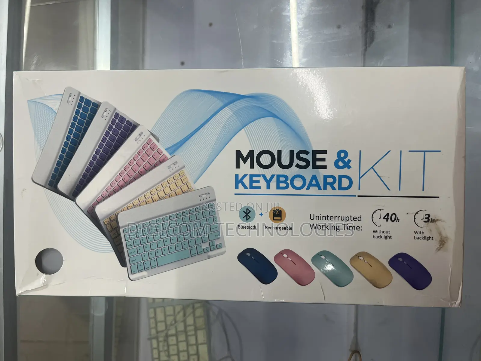 Wireless Keyboard and Mouse [Metalic Base]