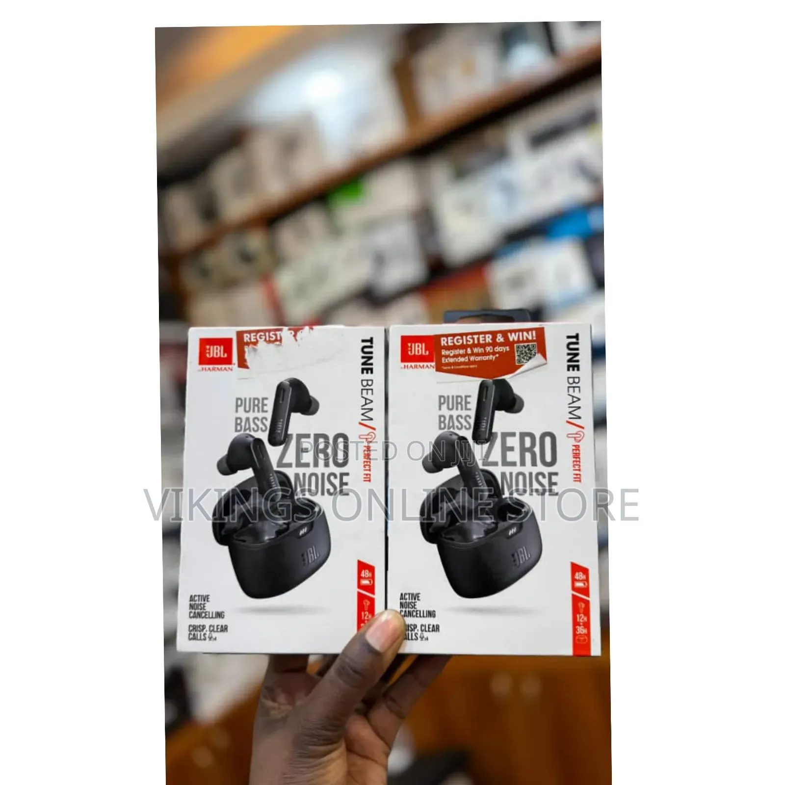 JBL Tune Beam Wireless Bluetooth Earphones, Water-Resistant