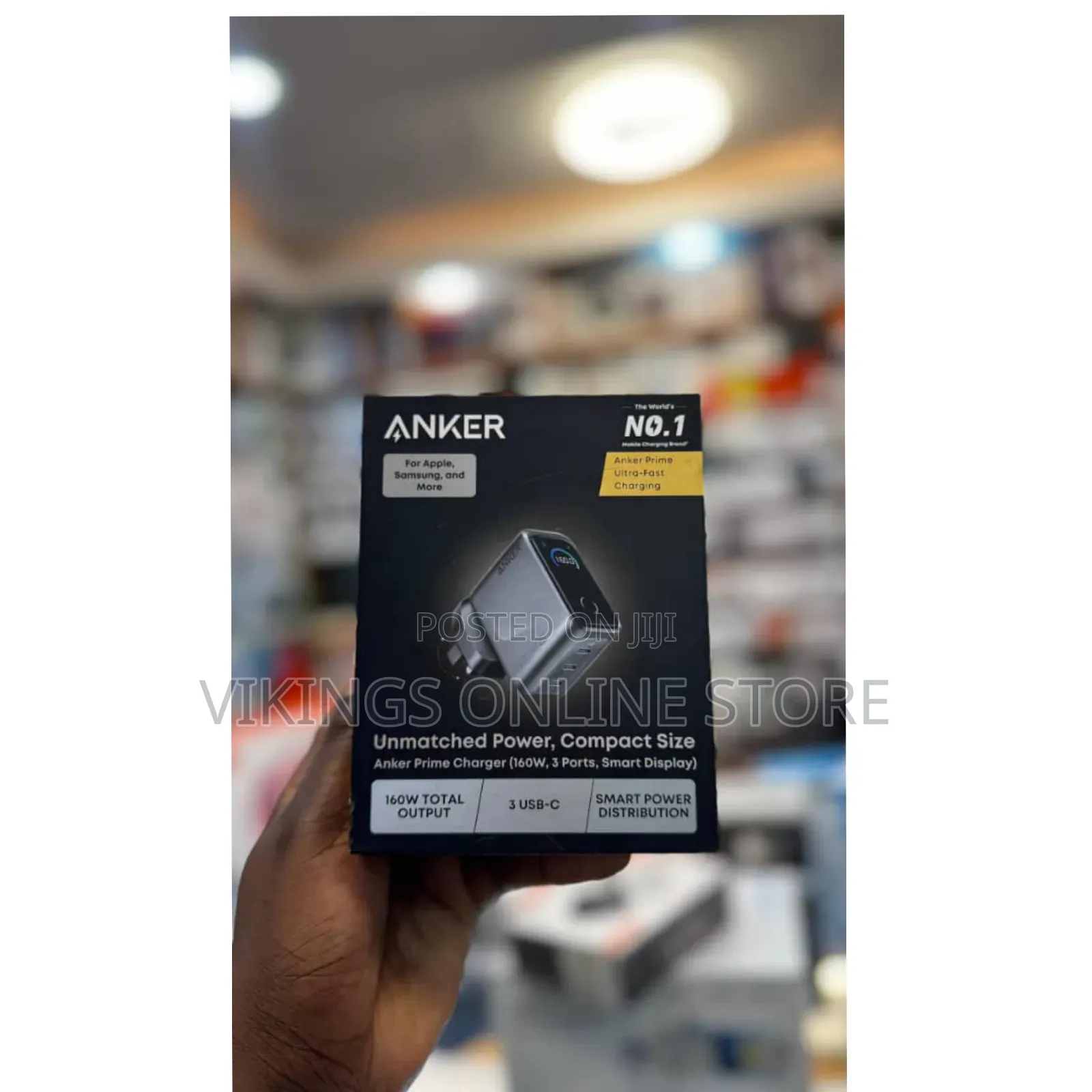 Anker Prime Charger 160w, 3ports , Smart Power Distribution