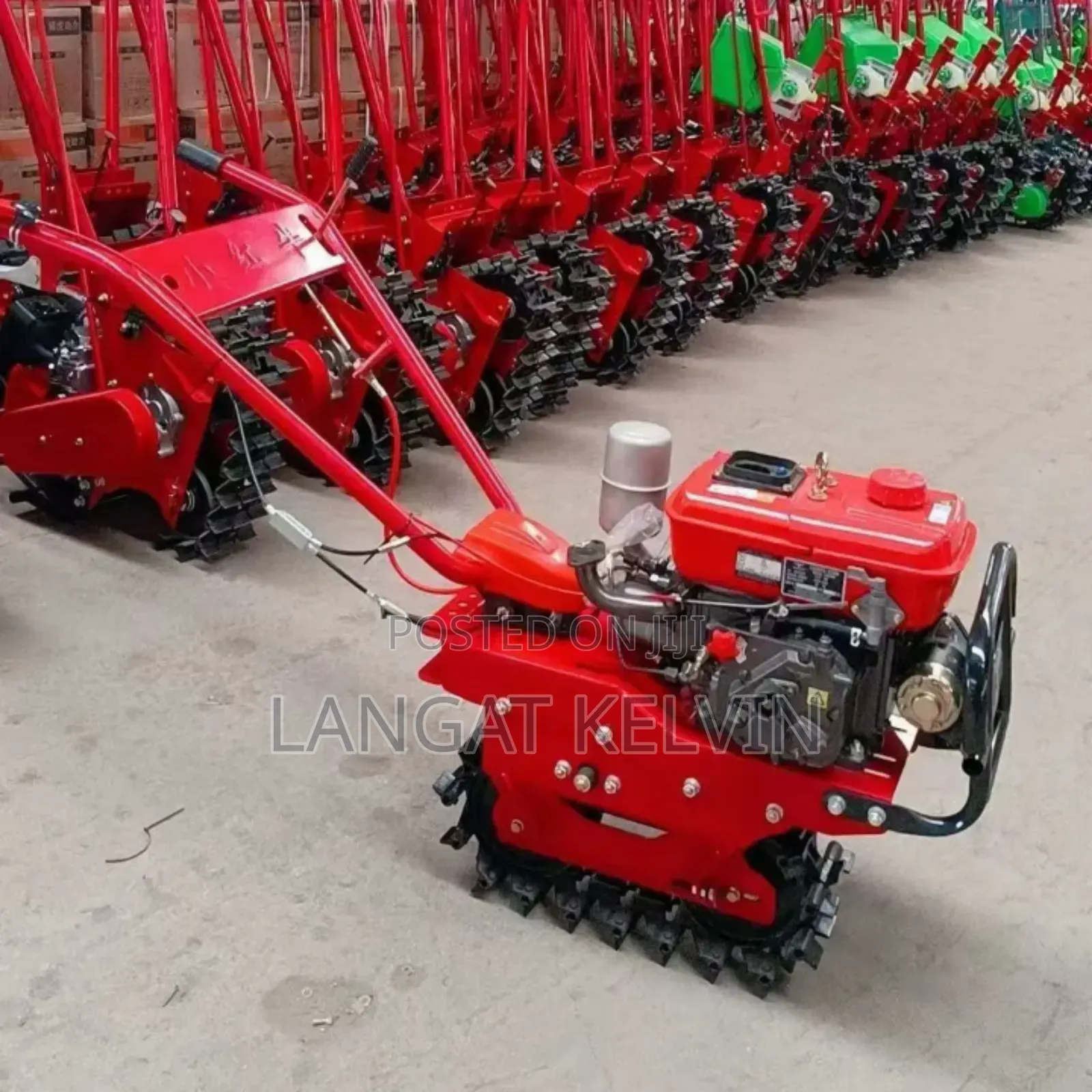 Chain Tiller Diesel Walking Tractor With All Accessories 