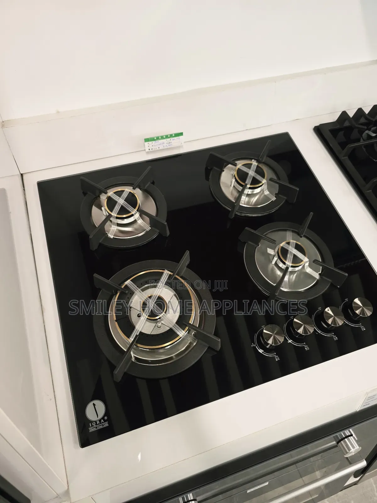 Iqra Full Gas Self Ignited Built in Hob Black Glass at 20% Discount