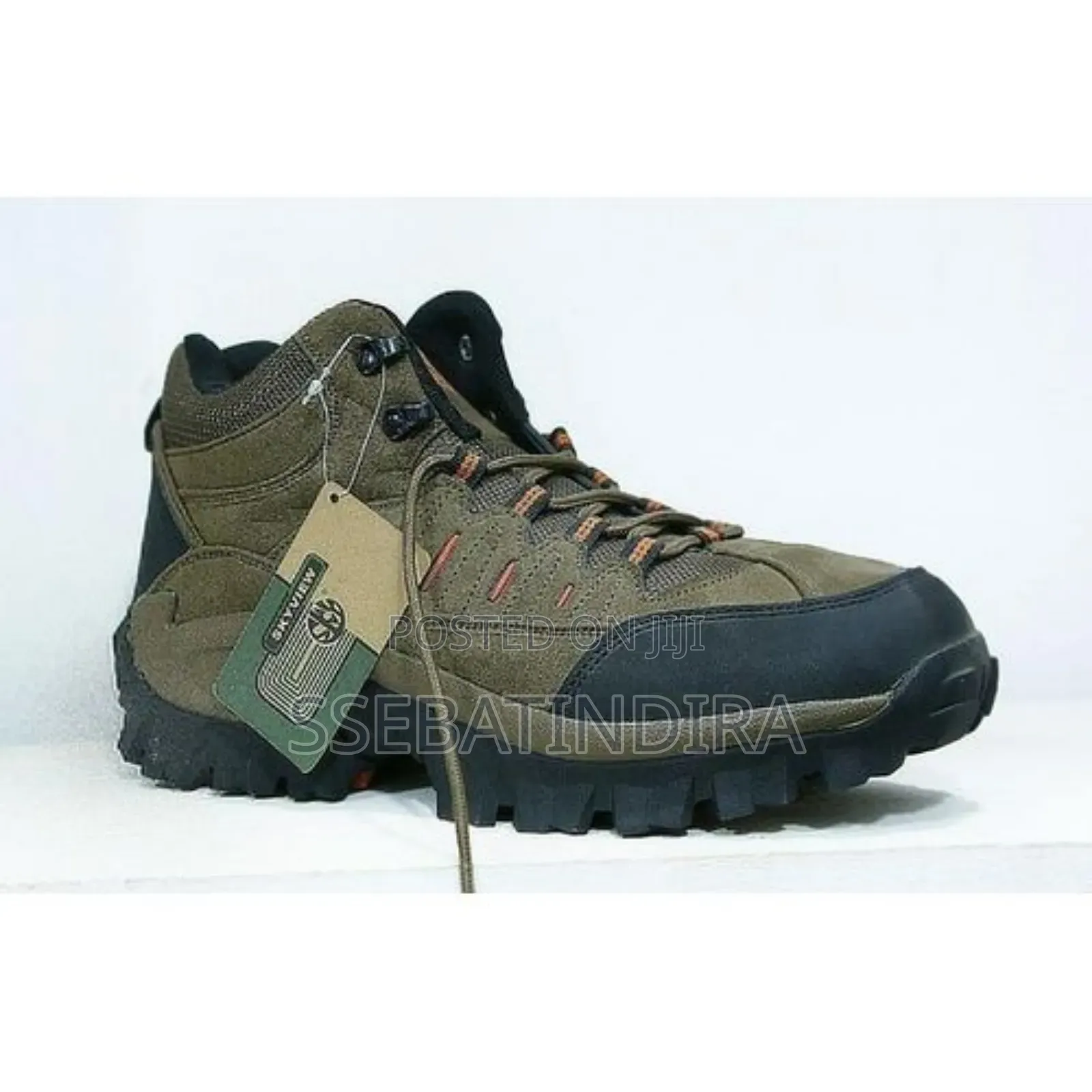 Men's Sports Mountain Outdoor Safety Hiking Shoe - Gray Brown