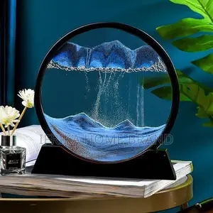 Moving-Sand Frame Art Sand Painting Round Glass 3d Deep the Sea