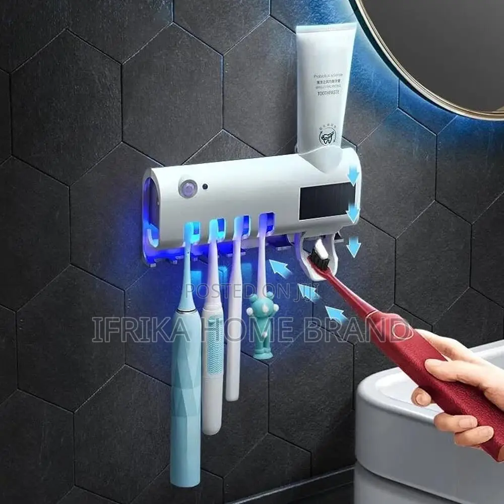 3-in-1 Smart Uv Toothbrush Sterilizer and Toothpaste Dispenser