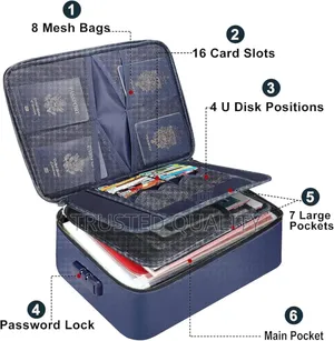 Lockable Fireproof Document Organizer