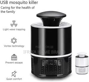 Electronic Mosquito Killer, Usb Uv Silent Trap Light With Fly Suction
