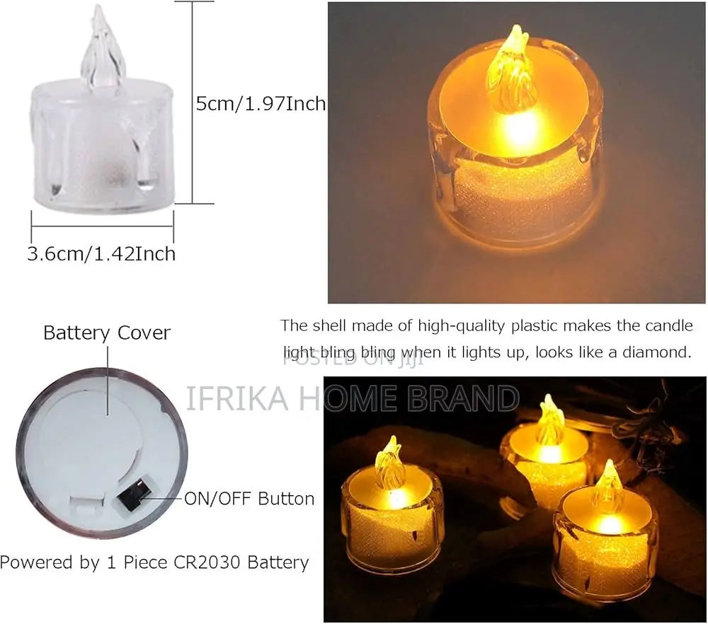 24 PCS Led Candle Light Flameless Candlestable Lamps Light Dinner