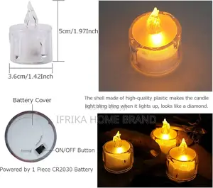 24 PCS Led Candle Light Flameless Candlestable Lamps Light Dinner