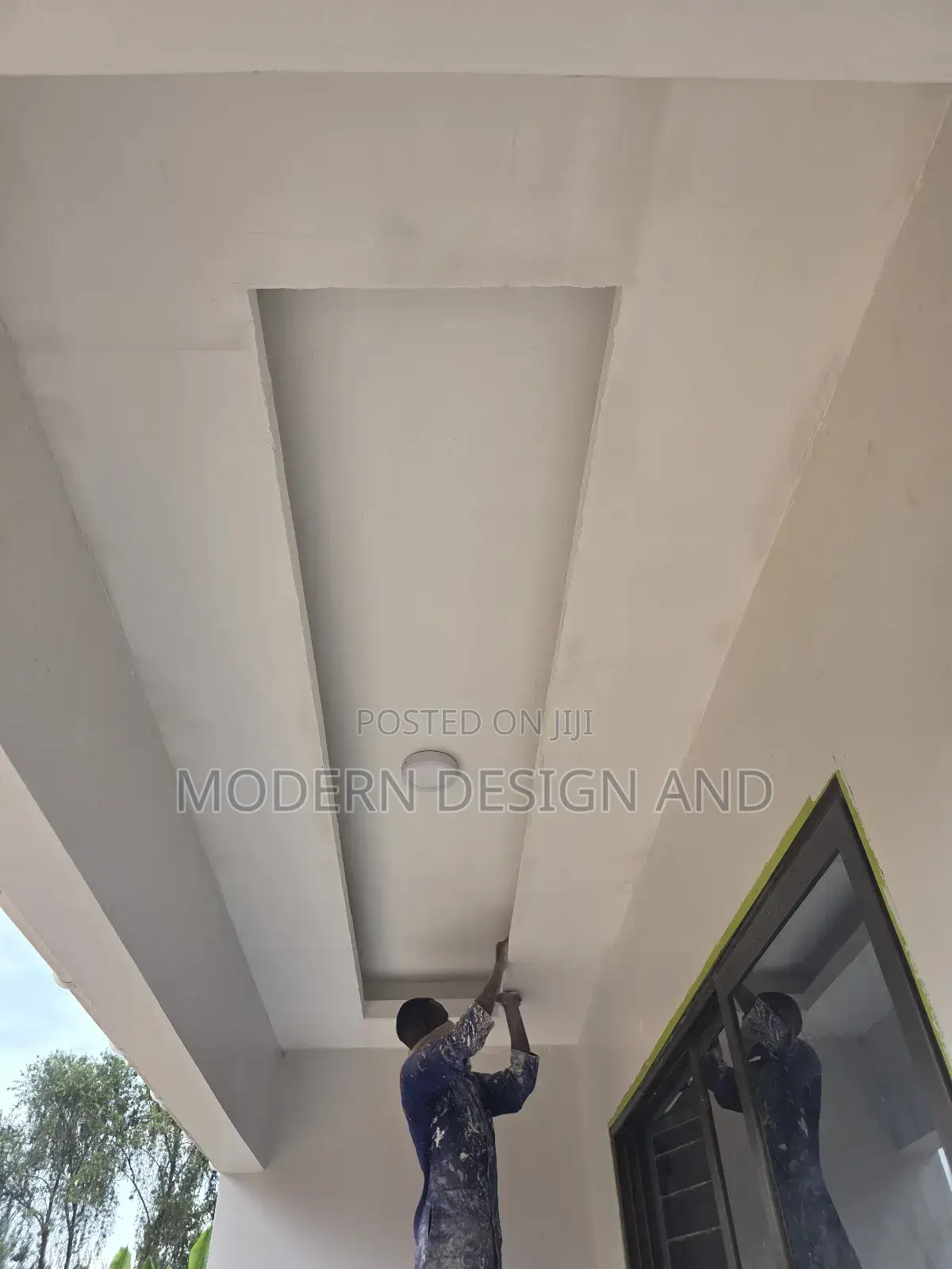 Gypsum Ceiling Collido on Balcony Sanding