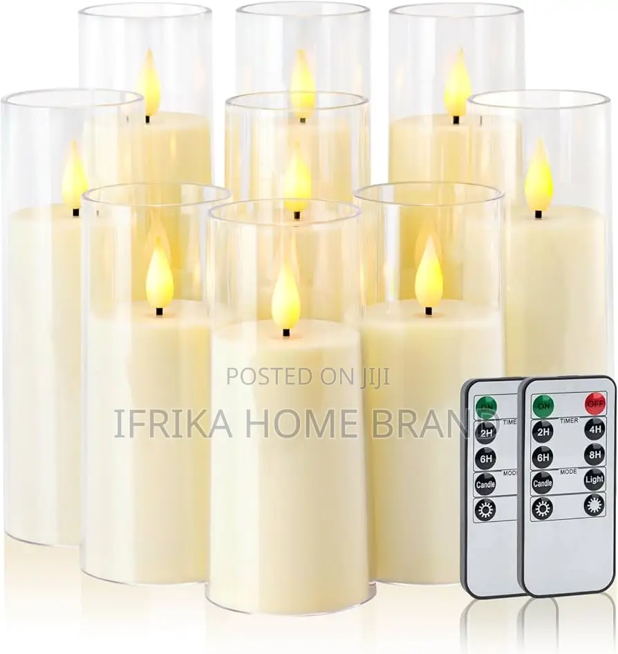 12pc Flameless Candles With Control, Battery Operated Candles