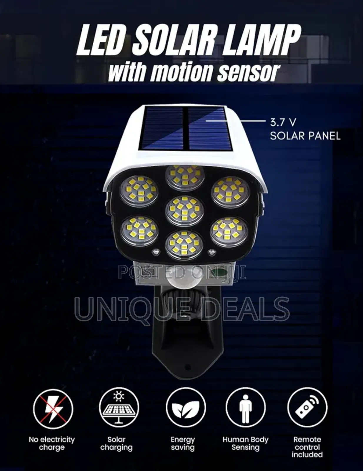 77 Leds Solar Light With Motion Sensor, Security Camera Shape