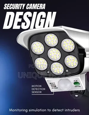 77 Leds Solar Light With Motion Sensor, Security Camera Shape