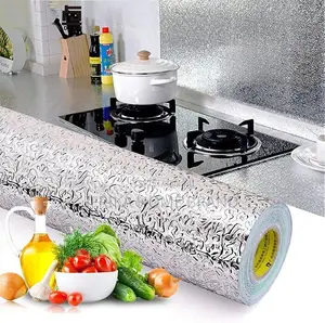 PVC Self-Adhesive Wallpaper, Oil-Proof Foil Wall Sticker, Stove Counte