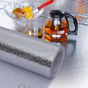 PVC Self-Adhesive Wallpaper, Oil-Proof Foil Wall Sticker, Stove Counte