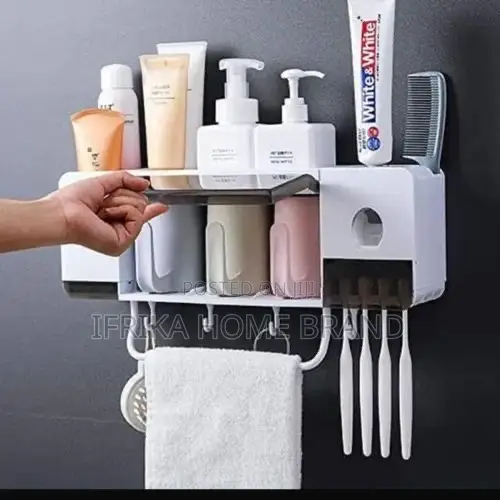 Automatic Toothpaste Dispenser Squeezer Wall Mount and Anti-Dust