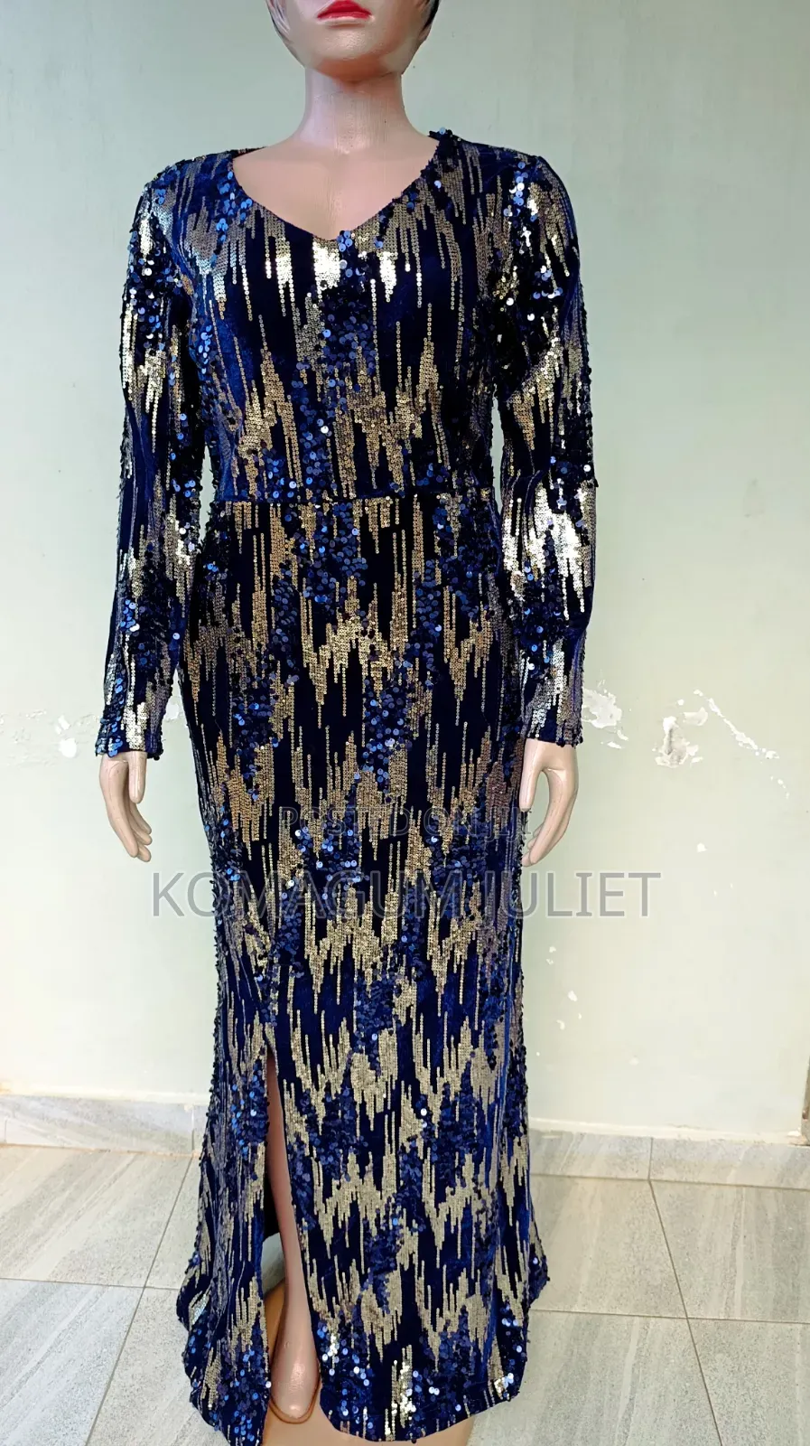 Navy Blue Sequin Dress for Sale