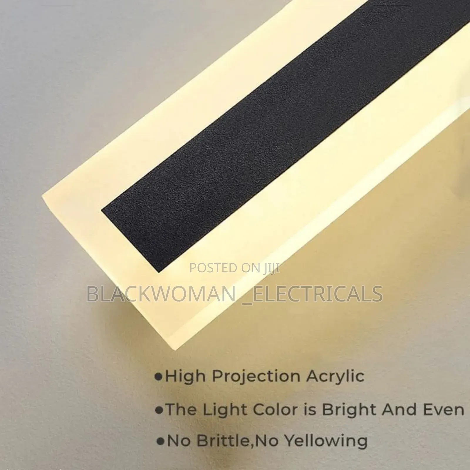 2ft Led Wall Light in Warm Color, Made of Metal and Glass Material