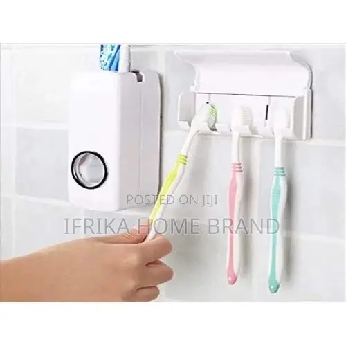 Automatic Toothpaste Dispenser/Toothbrush Holder Set