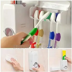 Automatic Toothpaste Dispenser/Toothbrush Holder Set