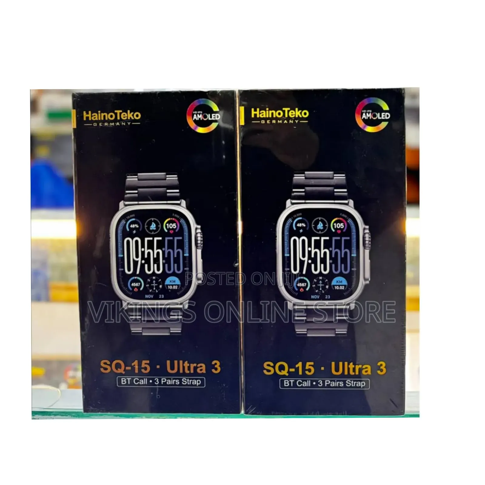 Haino Teko Sq15 Ultra 3 3 Pairs Strap Smart Watch