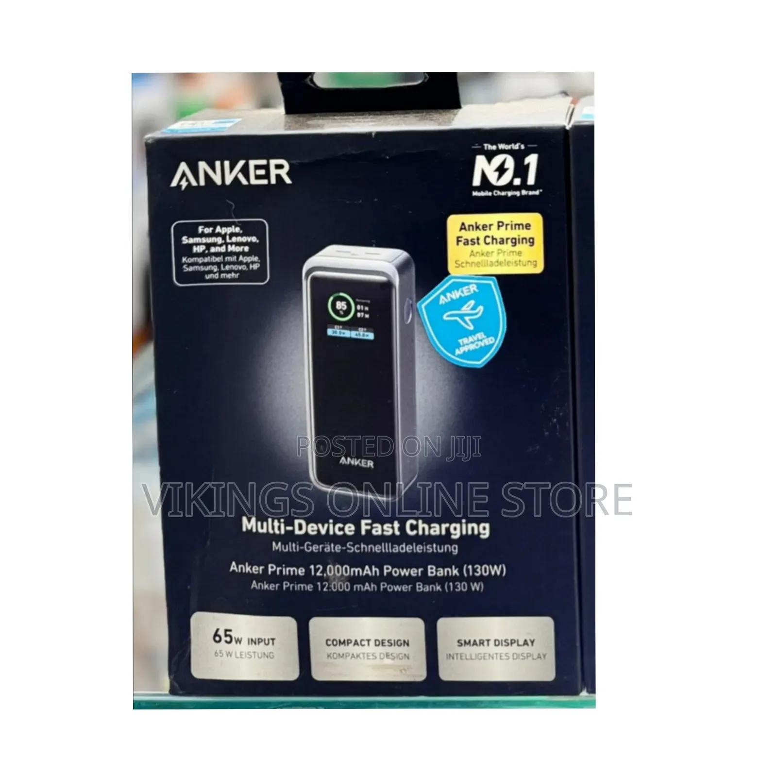 Anker Prime 12,000mah Power Bank (130w), Model A1335