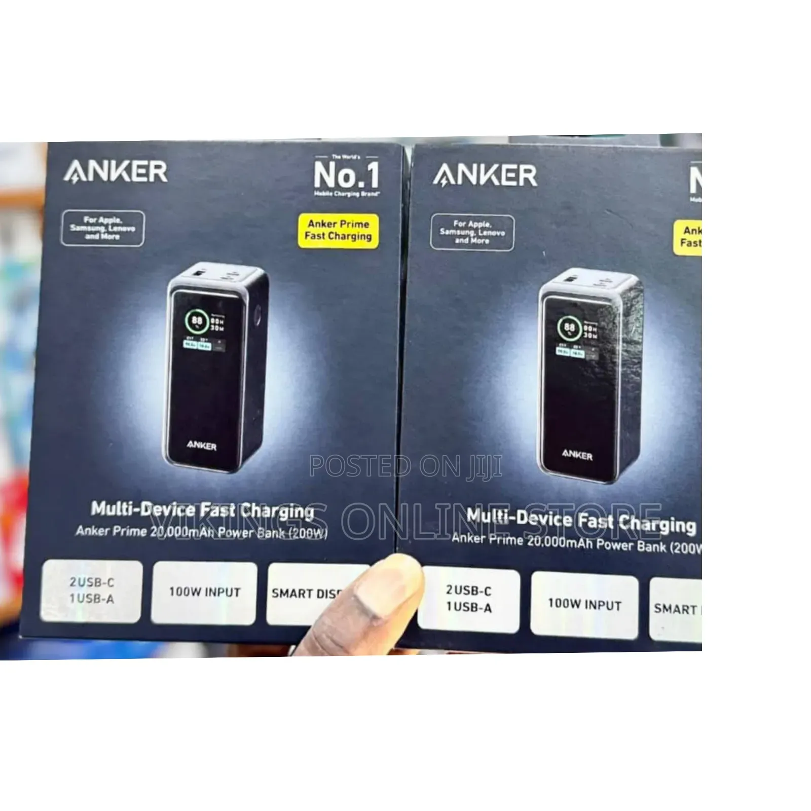 Anker Prime 20,000mah Power Bank (200w), a High-Capacity Portable